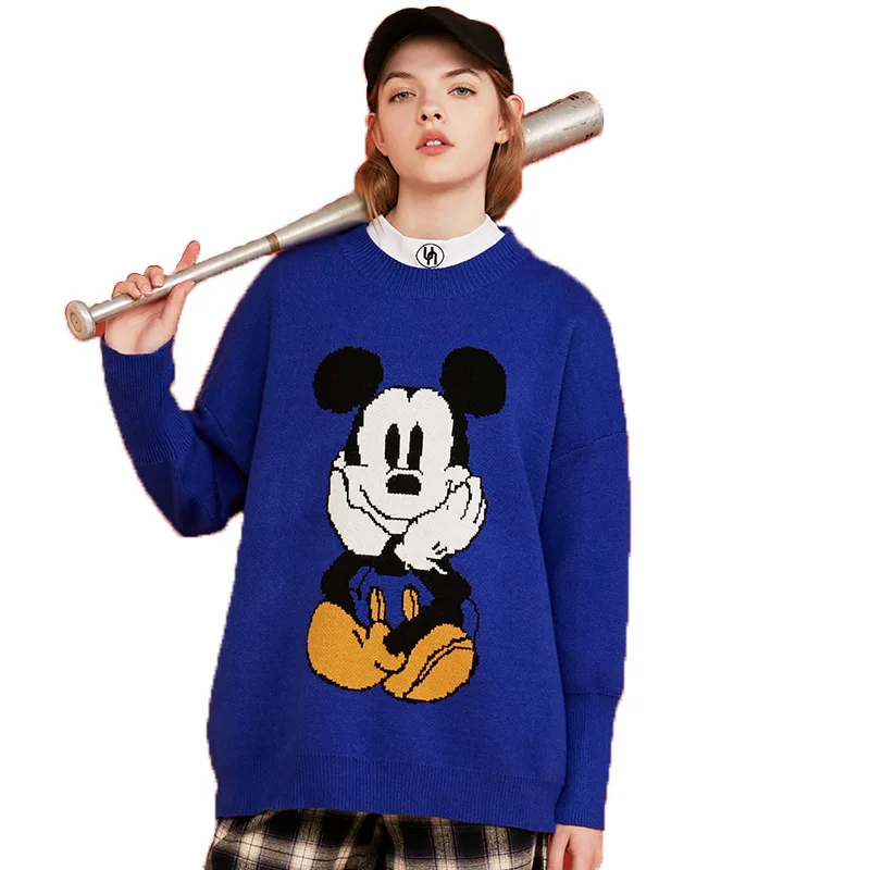 UNIFREE2019 Новинка зимы женский с круглым вырезом Микки-Маусом Мышь со свободным