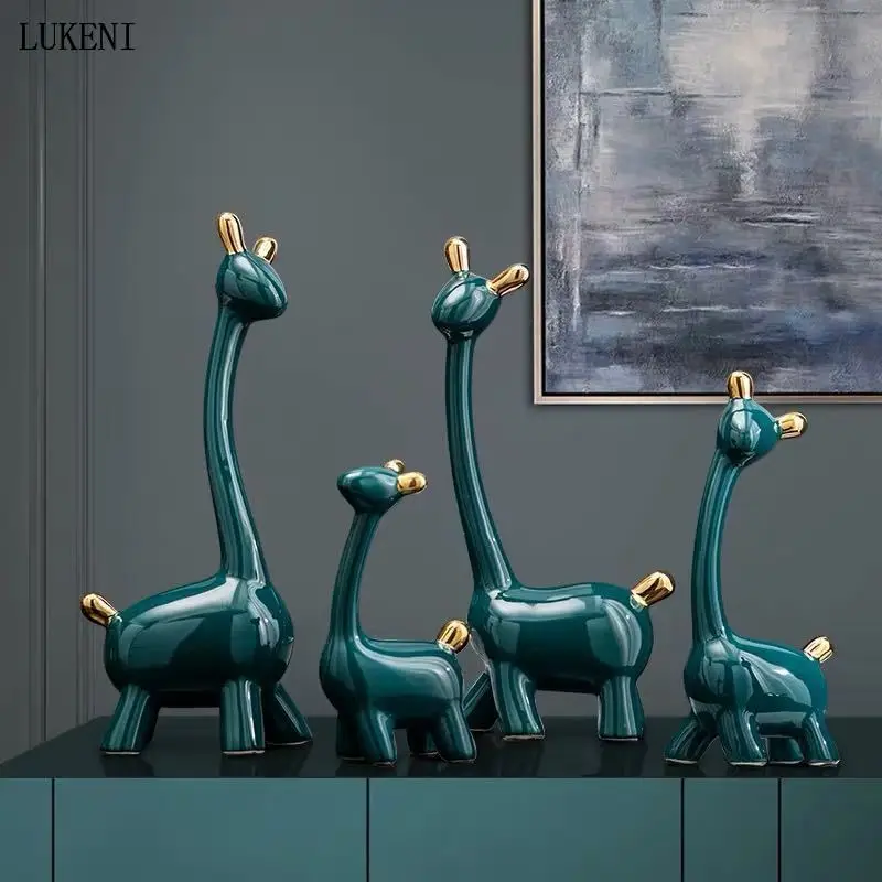 

Nordic Style Creative Decoration Ceramic Deer Home Porcelain Model Room Soft Decoration Decoration