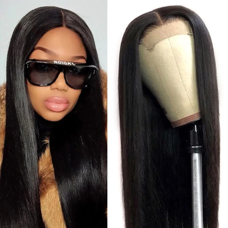 

Прямые парики из человеческих волос для черных женщин, натуральные бразильские волосы 5X5, парик на сетке 26 28 30 дюймов, Прямая поставка