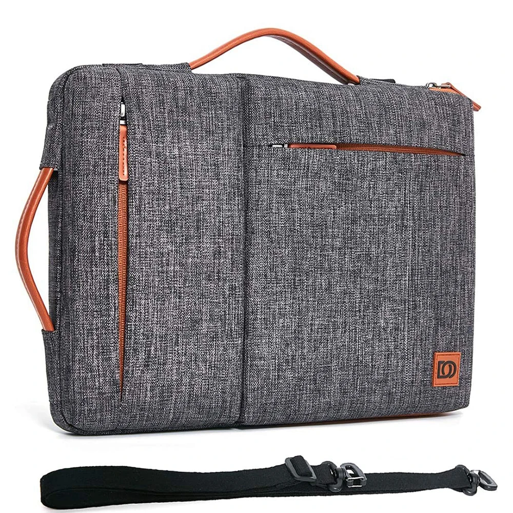 

Multi-use Strap Laptop Sleeve Bag With 2 Handle For 10" 13" 14" 15.6" 17" Inch Laptop Shockproof Computer Notebook Bag,Grey
