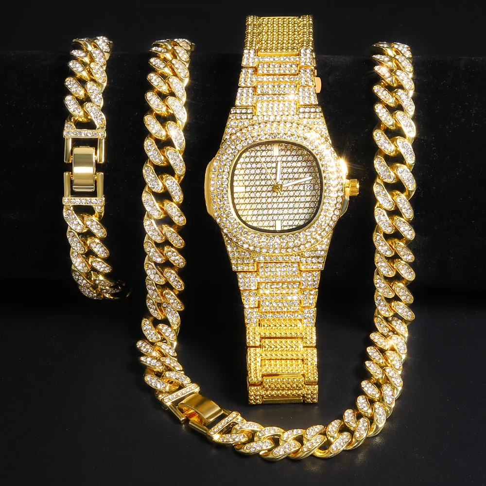 Мужское ожерелье из кубинской цепи в стиле хип-хоп 13 мм | Украшения и аксессуары