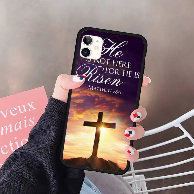 

Bible Jesus Christ Christian Cross Phone Case for iPhone 11 12 pro XS MAX 8 7 6 6S Plus X 5S SE 2020 XR
