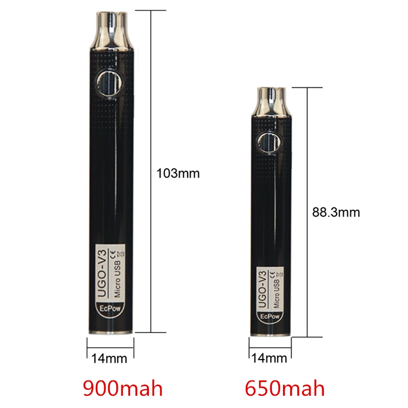 Vape мод UGO V3 электронная сигарета 650 мАч 900 преднагреватель батареи Регулируемый
