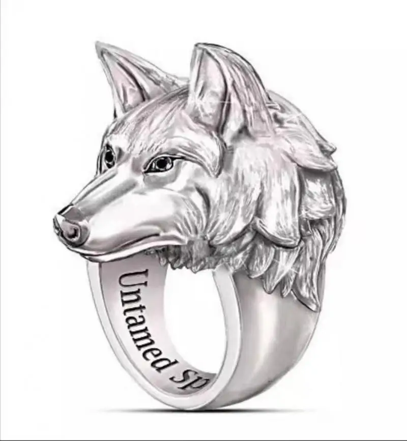 

Creative New Domineering Wolf Head Rings for Men's Trend Punk Style Hip Hop Rock Party Locomotive Jewelry Gift Men's Ring