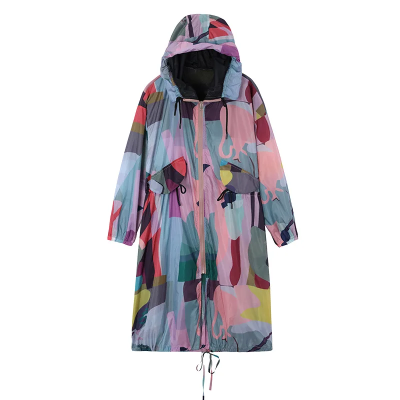 

Camouflage Sun-Proof Clothing Women's Mid-Length 2020 Summer Sun Blocking Shirt Seaside Holiday Loose Color Shirt