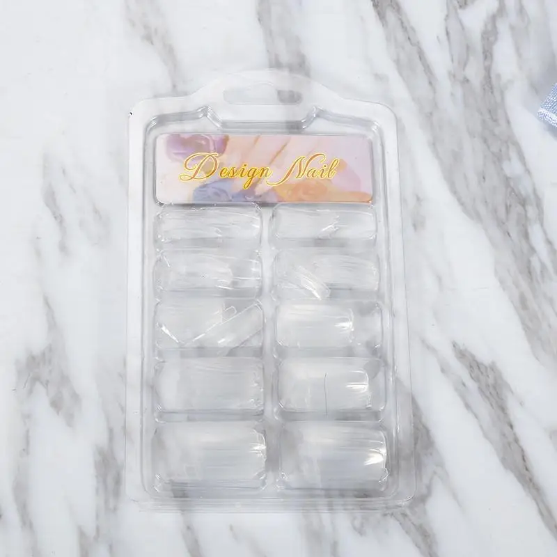 Прозрачные французские накладные ногти полное покрытие Акриловые искусственные