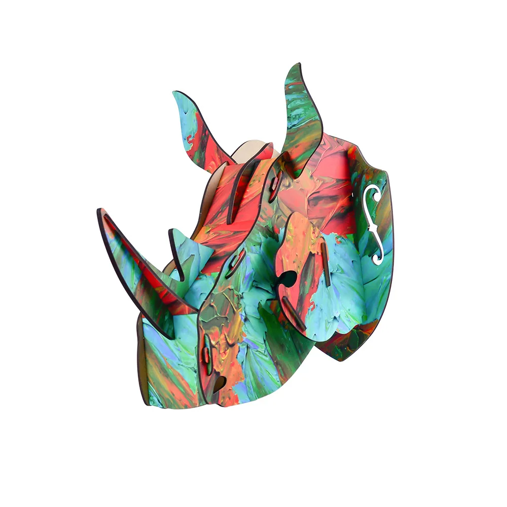 3D Халат с капюшоном в виде животного настенное крепление олень/единорог/голова