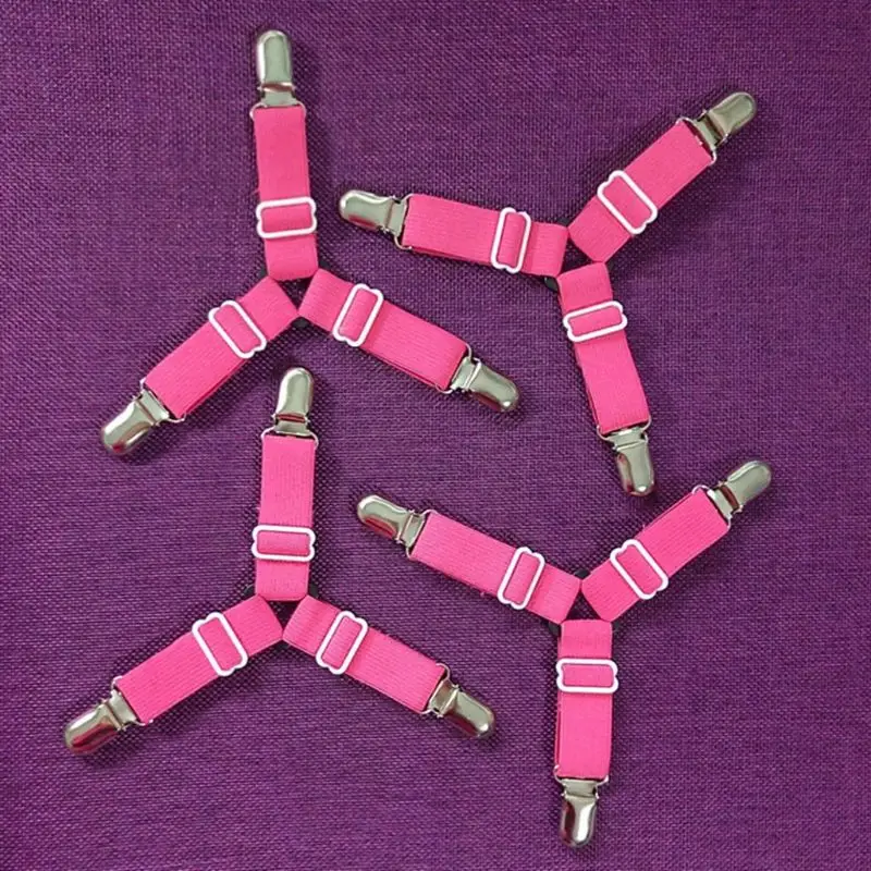 

4Pcs Adjust Bed Sheet Clip Sofa Cover Grippers Holder Fixing Slip-Resistant Belt