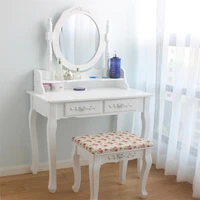 dressing table with mirror and stool 2 drawers adjustable vanity table set makeup dresser bedroom furniture