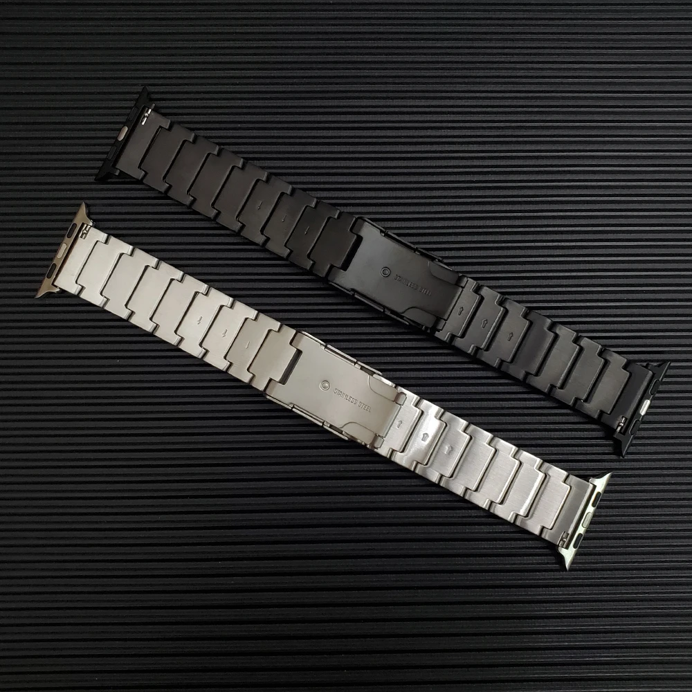 Складная застежка из нержавеющей стали ремешок для Apple watch band 44 мм 42 мм 40 мм 38 мм ссылка браслет для iWatch серии 4 5 металлический ремешок для часов
