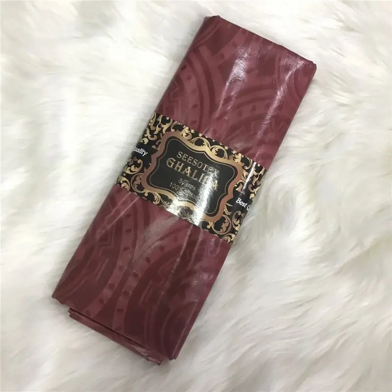 100% хлопок африканский Базен Riche Brode ткань ручной работы 5 ярдов Damask Shadda морская