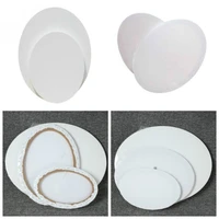 oval screen wooden plate frame white canvas board plate for acrylic oil watercolor painting diy crafts art supplies