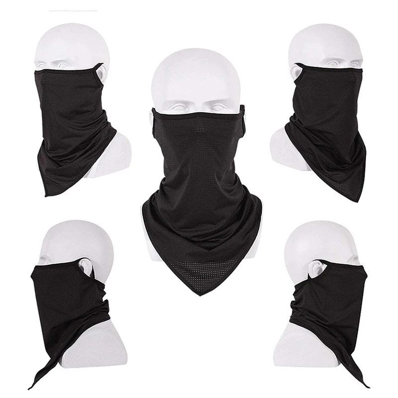 

Sports Style Ice Silk Bandana Triangle Scarf Neck Cover Ear Hanging Face Cover 1pc Cool and Comfortable In Summer