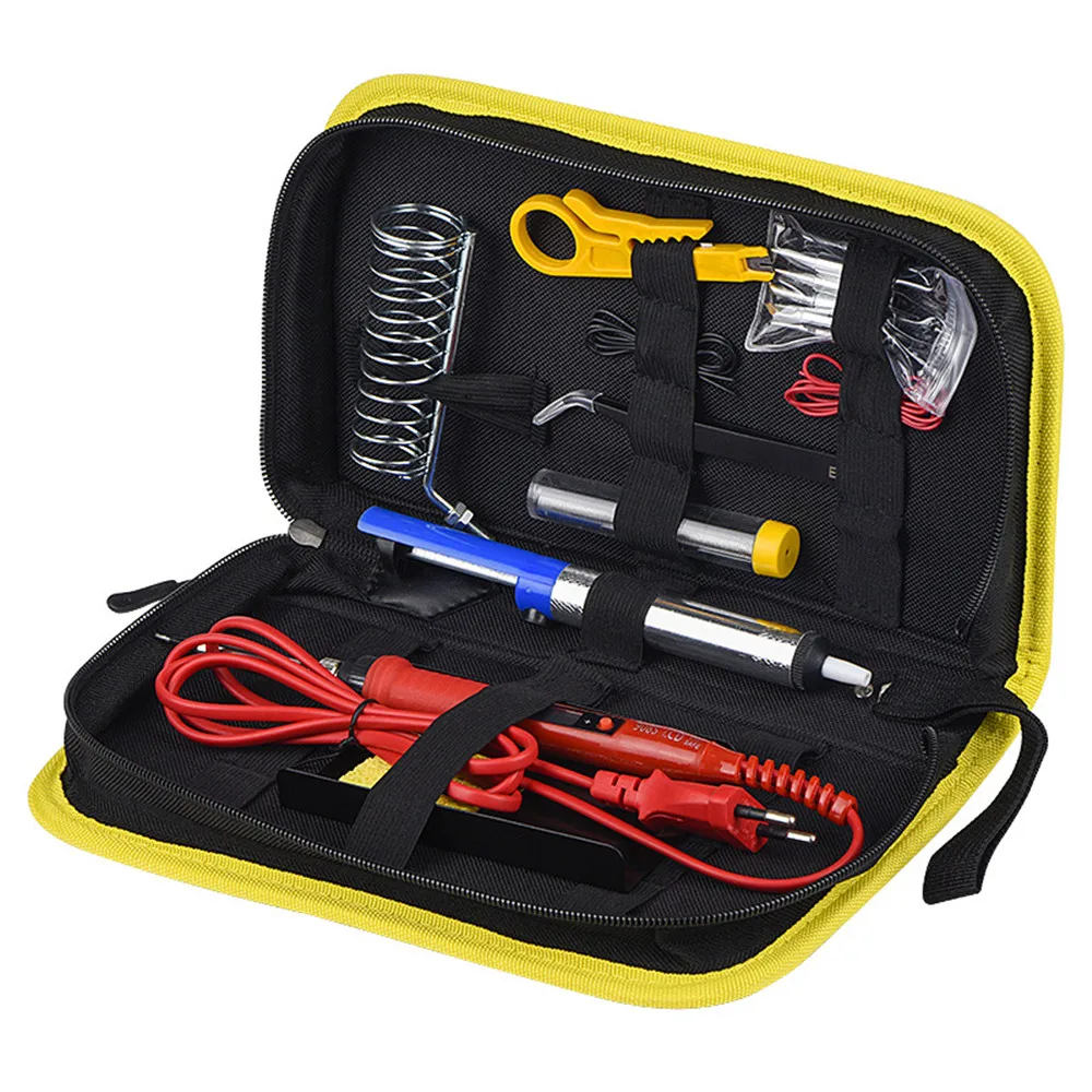 

60/80W Electric Soldering Iron Kit Adjustable Temperature LCD Welding Solder Tools Ceramic Heater Heat Pencil Repair Tool Kit