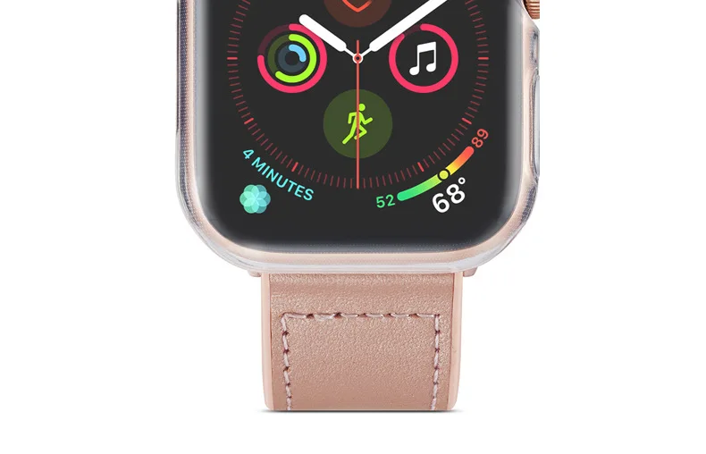 360 Тонкий чехол для часов Apple Watch чехол 4 3 2 1 42 мм 38 мм мягкий прозрачный ТПУ защитный экран для iWatch 4 3 44 мм 40 мм