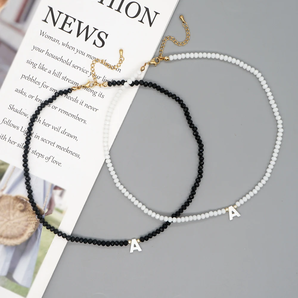 Go2Boho ожерелье из бисера с кристаллами под заказ искусственные знаки 26 букв сделай