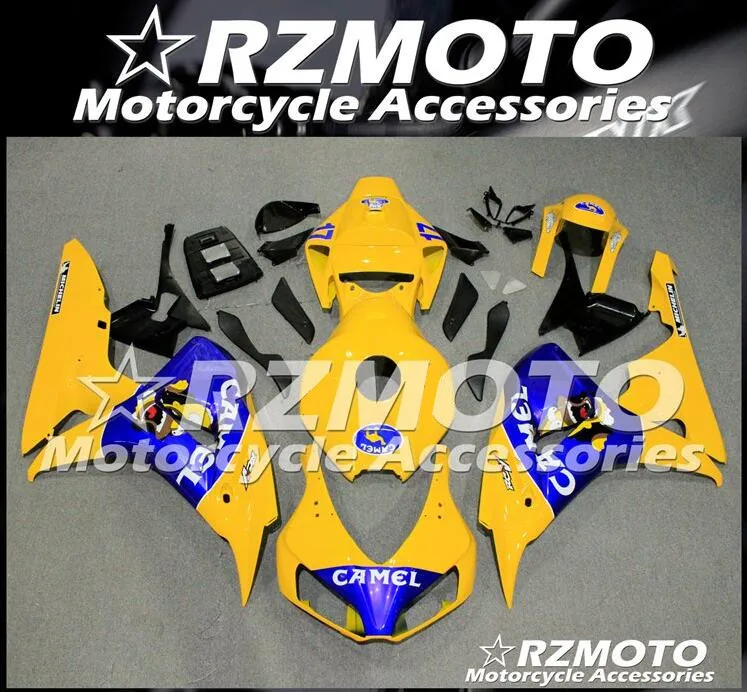 

4 бесплатных подарка, новинка, обтекатель для HONDA CBR1000RR 2006 2007 06 07, комплект кузова синего и желтого цвета