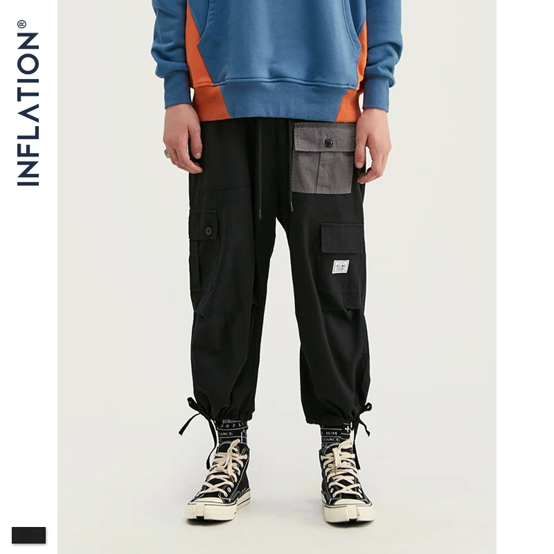 Мужские брюки-карго INFLATION уличные свободные брюки длиной до щиколотки в стиле