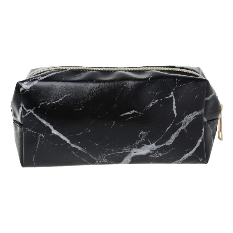 

Large Cute Pencil Case Pen Box Zipper Bags Marble Makeup Storage Supplies