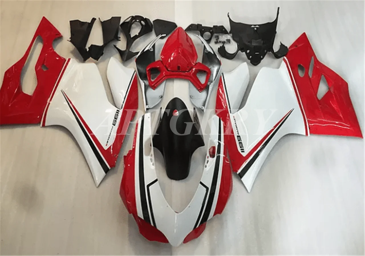 

New ABS Plastic Shell Motorcycle Fairing kit Fit For Ducati 899 1199 panigale 1199S 2012 2013 2014 2015 Custom Red White Cool