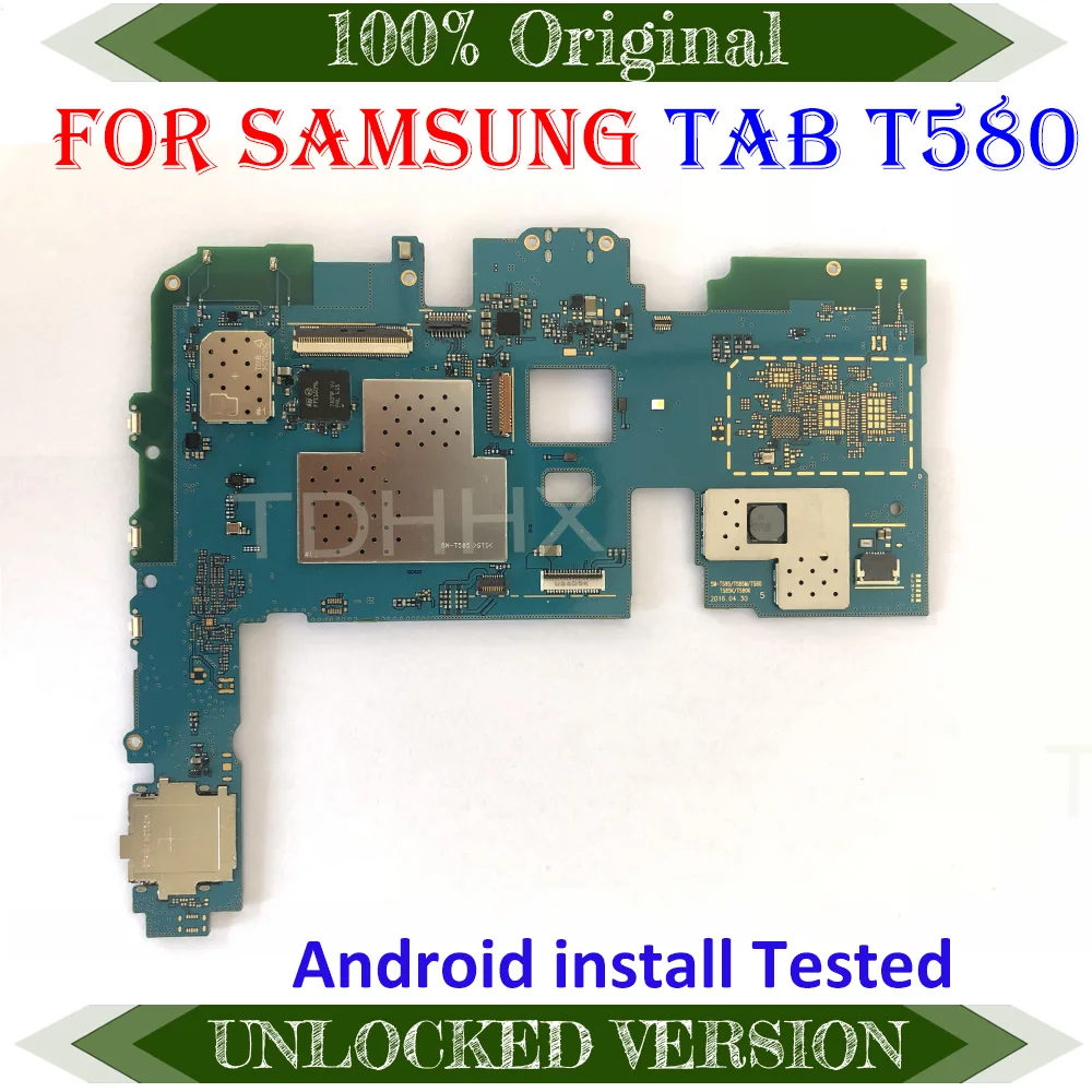 ЕС versionFor Samsung Galaxy Tab A SM T580 16GB системная плата WIFI версия Материнская схемы карта Flex