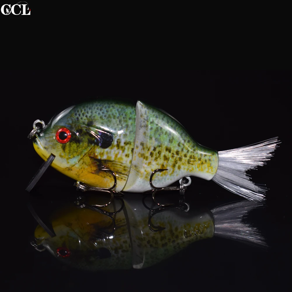 

CCL Perfect Swimming Action Fishing Lures Minnow SwimBait 4 inch Floating Jointed Fishing Lures Carbon bill Bait Blue Gill Baits