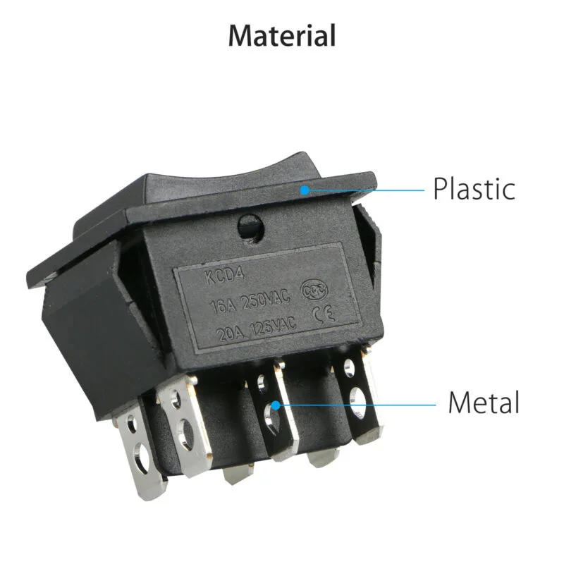 2-Pack Rocker Switch 6 PIN DPDT Double Pole Throw 20 Amp Momentary AC 250V/16A 125V/20A | Обустройство дома