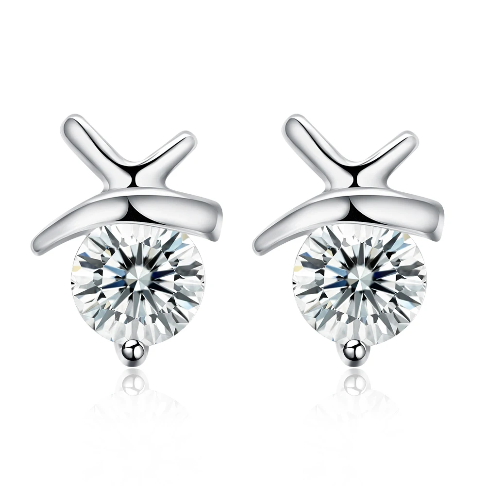 

ZEMIOR 925 Sterling Silver Earrings Real Silver Earrings For Women Send Friends Fashion Romantic Zircon Engagement Gift