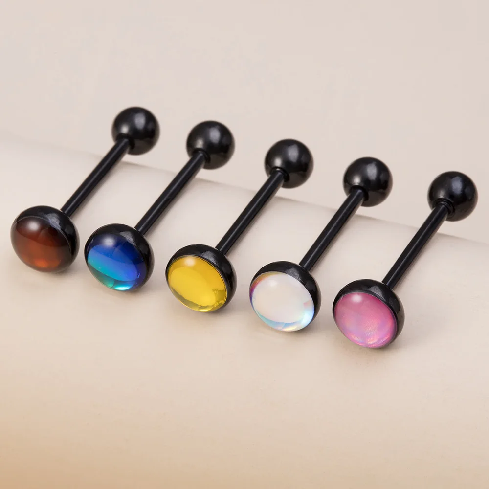 Пикантное кольцо для языка в стиле панк, 5 шт., звенья для спирали, модные женские пирсинг для языка 14G из нержавеющей стали для женщин и девушек