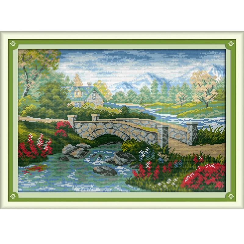 

Набор для вышивки крестиком The Bridge River 4, 11CT 14CT, для домашнего декора