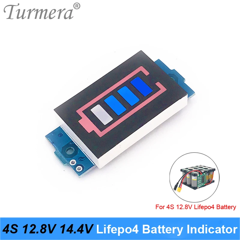 

4S 12.8V 14.4V 32650 32700 Lifepo4 Battery Pack Capacity Indicator Module Display Electric Vehicle Battery Power Tester Turmera