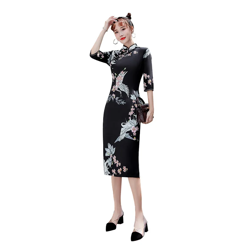 

2020 Note chinese dress cheongsam cotton qipao chinese dress sexy