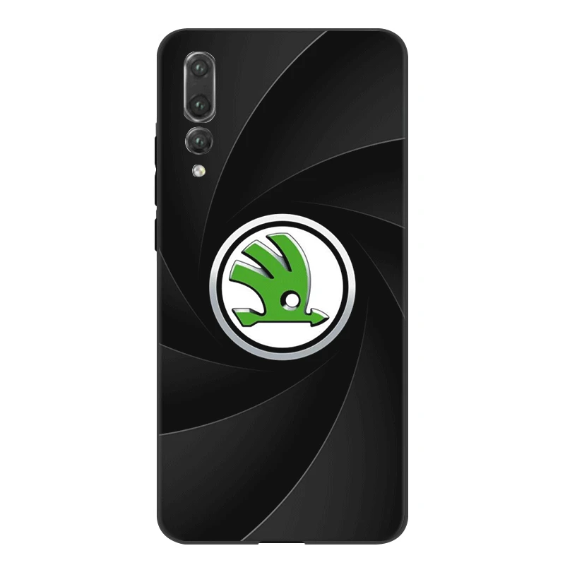 B1 Силиконовый чехол для телефона для huawei Y5 Y6 Y7 Y9 Prime Коврики 30 20 10 Nova 5i 2i 2 3 3i 4 Pro Lite сумка чехол для автомобиля Skoda логотип мешок - Цвет: B1