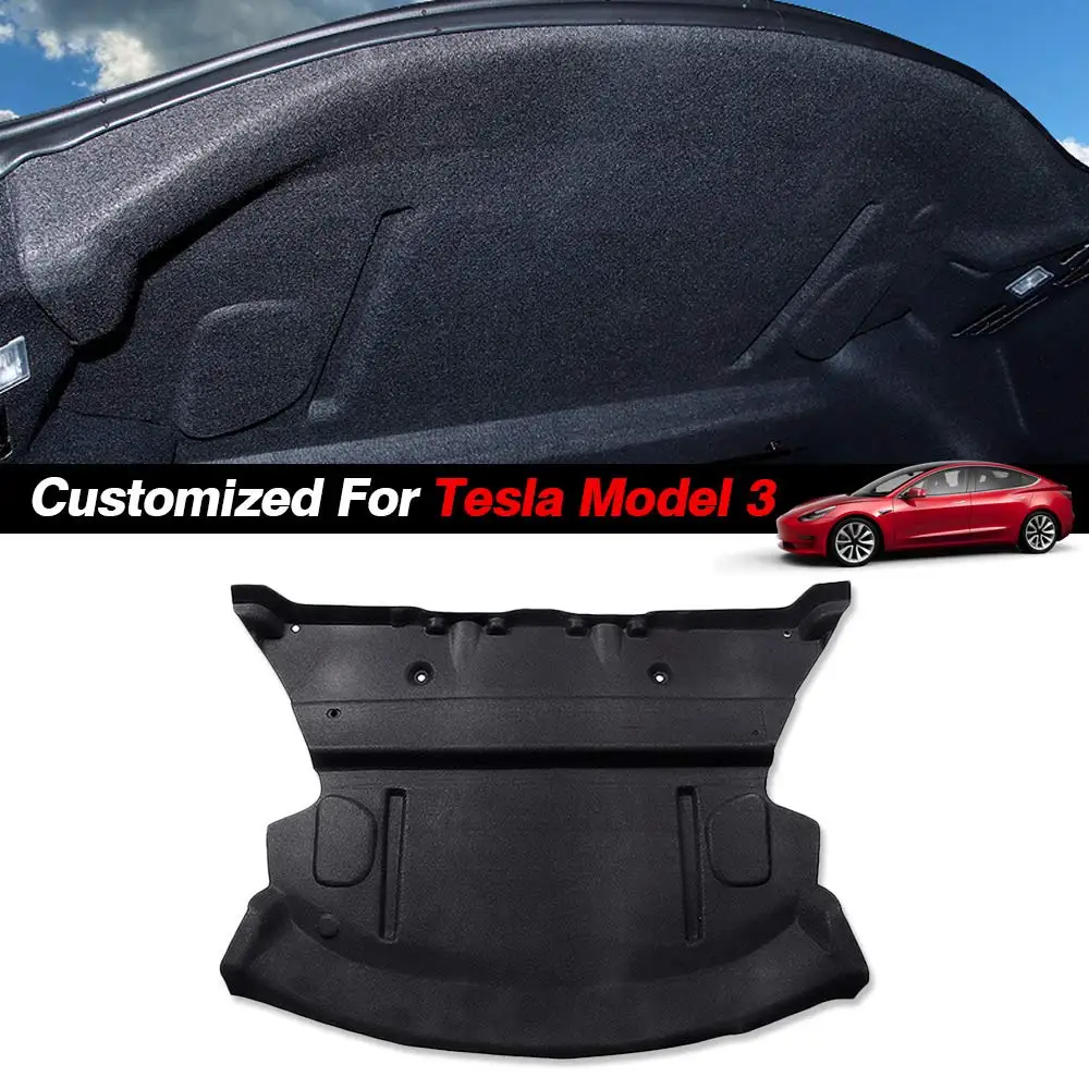 Для Tesla модель 3 Автомобильный задний багажник звукоизоляционный хлопковый коврик звуконепроницаемый защитный коврик шумоподавляющий коврик автомобильные аксессуары