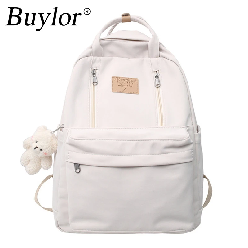 

Buylor Laptop Women Backpacks for College Student Shoulder Bags Double Zipper School Backpack for Teenager Girls Cute Schoolbags