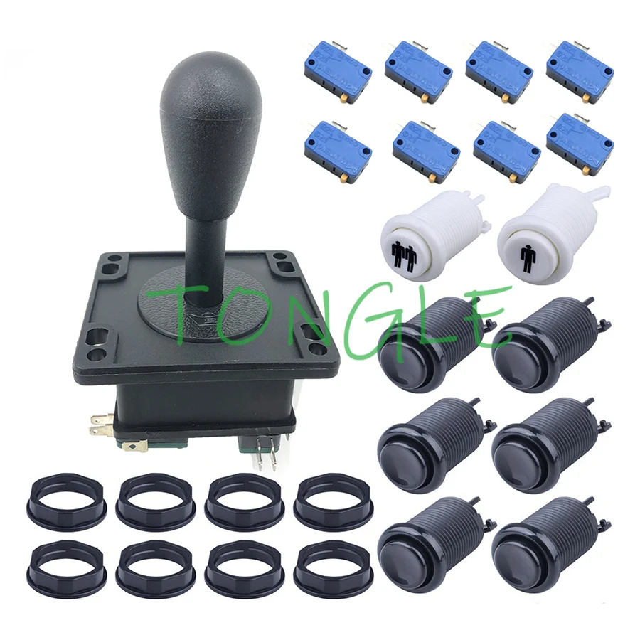 

DIY Arcade Kit American Joystick HAPP Style Push Button With Microswitch For Arcade Video Game Multicade MAME Jamma Raspberry Pi
