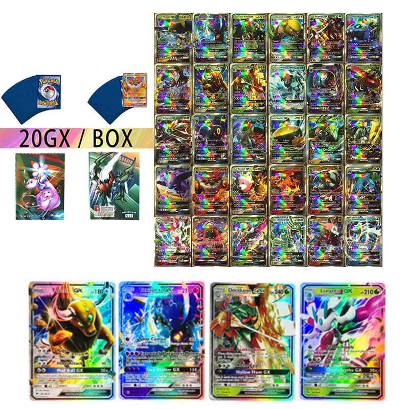 Отправлено рандомно 20 фотографий TAKARA TOMY Pokemon Cards VMAX GX EX MEGA Booster Box английская