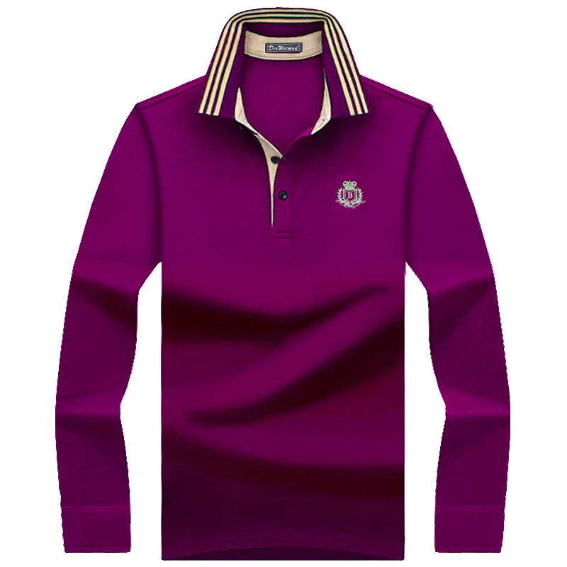 Футболка мужская с длинным рукавом хлопковая рубашка лацканами Топ свободный