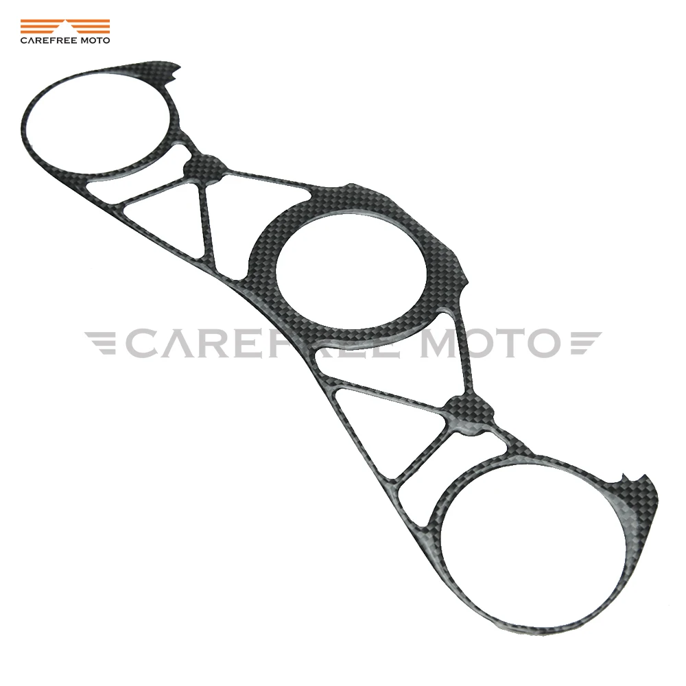 Мотоцикл углеродного волокна шаблон Топ тройной зажим хомут стикер чехол для YAMAHA