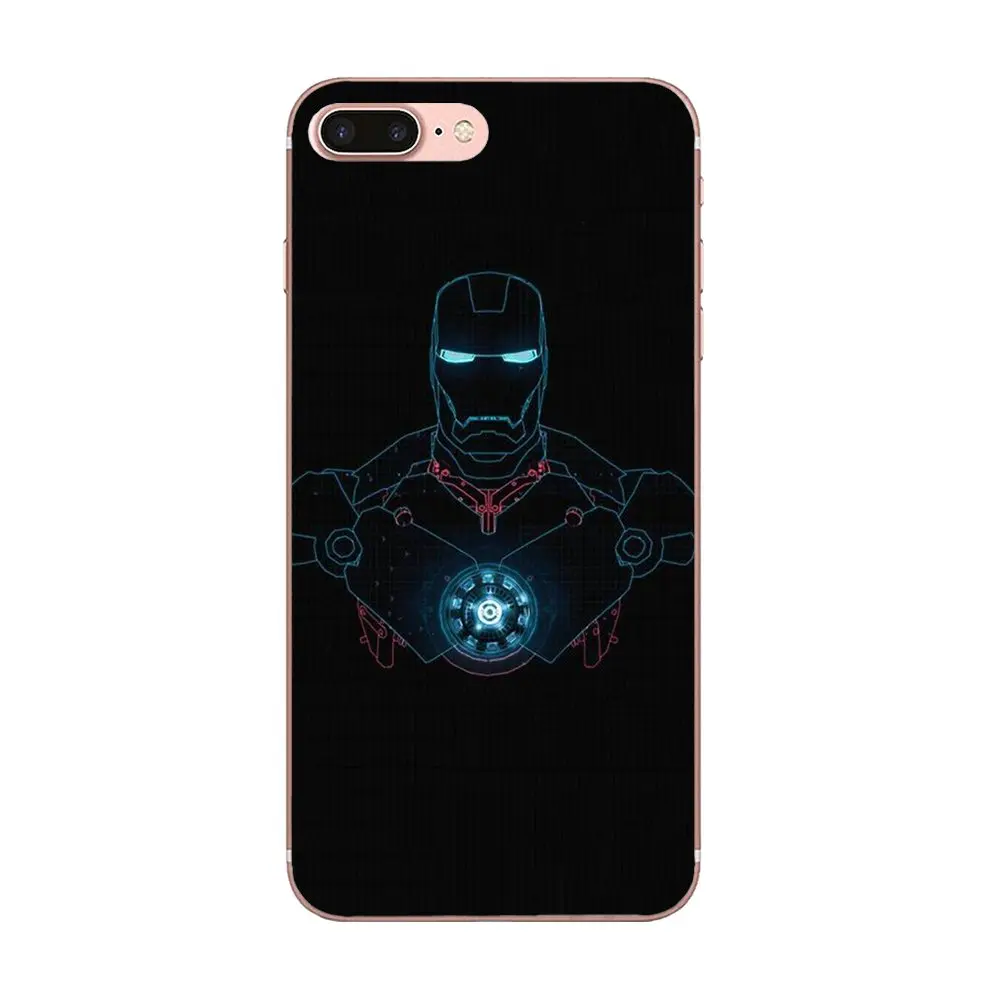 Мягкий Кап Coque для Apple iPhone 4 4s 5 5C 5S SE 6 6S 7 8 Plus X XS Max XR Мстители Железный человек