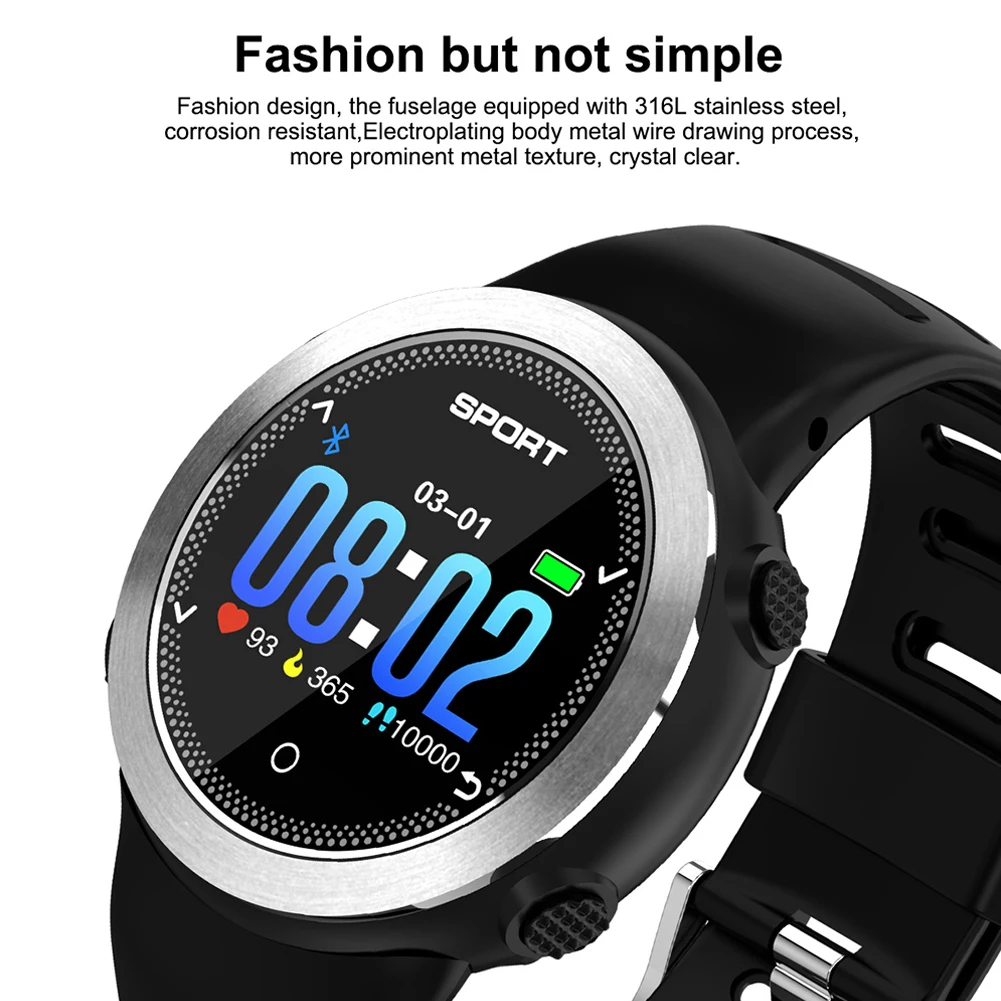 Смарт часы Fishion водонепроницаемые спортивные с пульсометром и