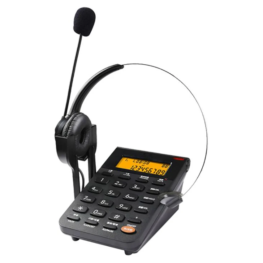 Corded Telephone with Headset & Dialpad, Caller ID, Computer Recording, Backlit, Adjustable Volume for House Call Center Office