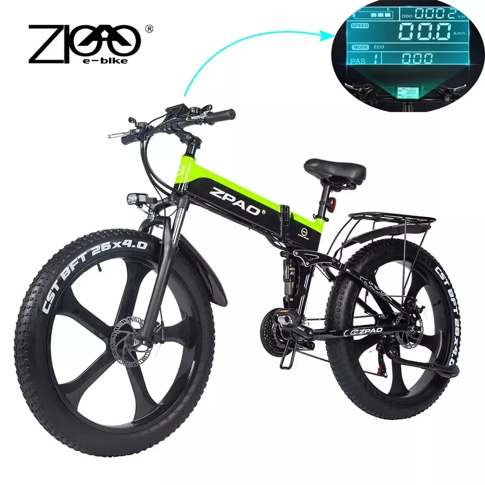 Billig Elektrische Bike 26 Zoll Fett Bike E Bike 1000W Gefaltet Elektrische Fahrrad Elektronische Bikes 48V Berg Elektrische Fahrräder