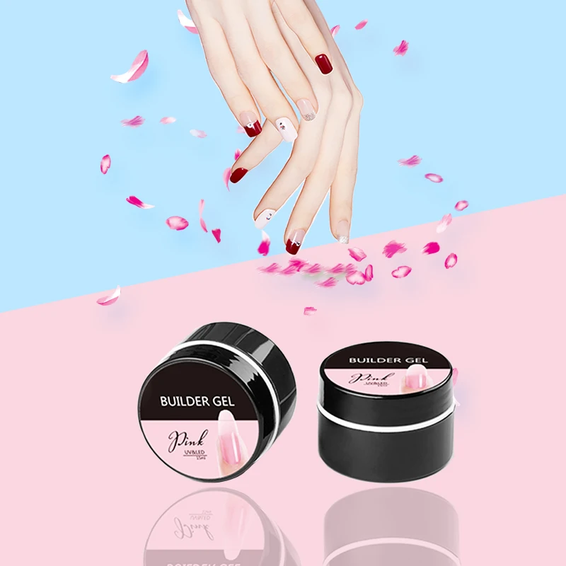 15 мл поли набор для ногтей гель советы Clear/розовый/белый расширение строительный