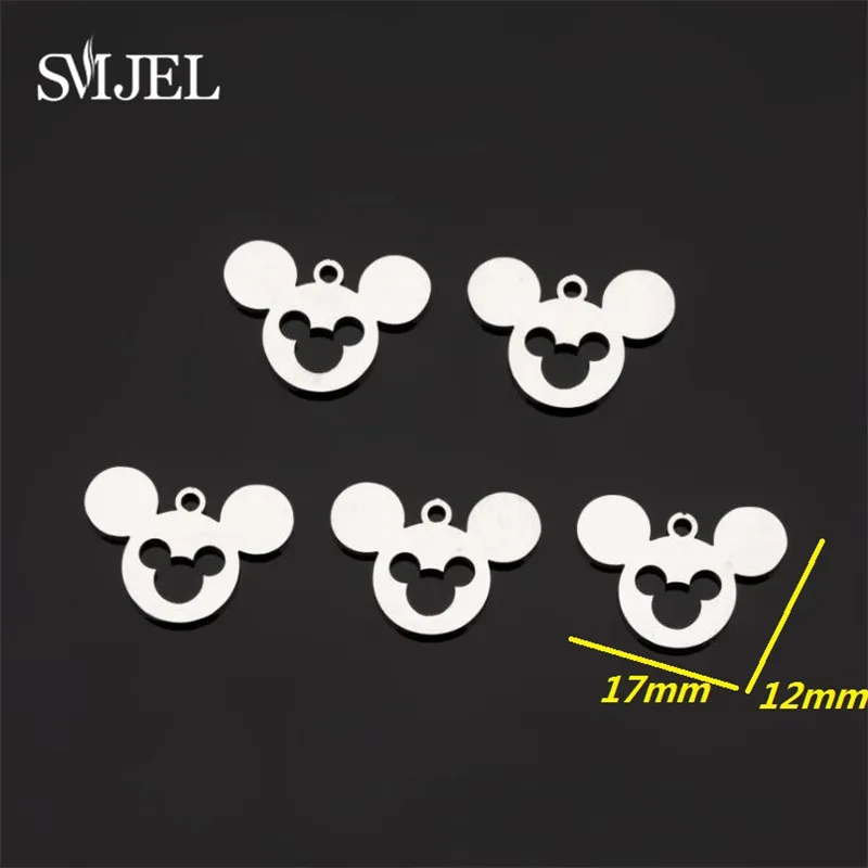 Модные подвески в виде животных из нержавеющей стали серьги ожерелье ювелирные