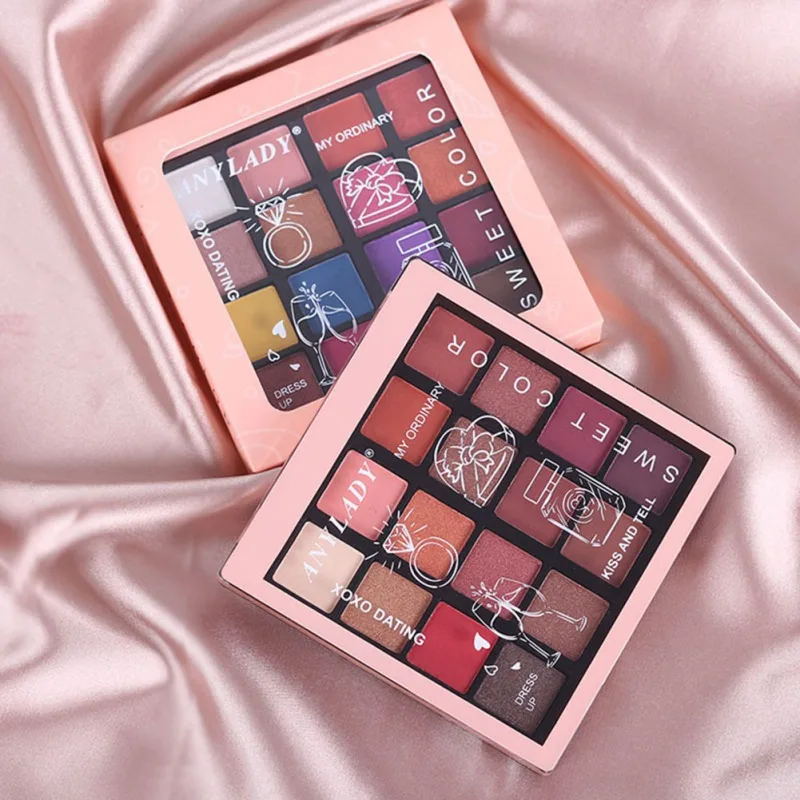 16 цветовая палитра мерцающие тени для век прочного Водонепроницаемый устойчивый