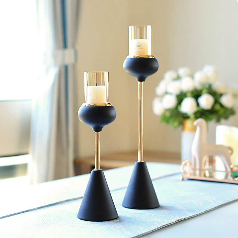 Персонализированными Европейской обеденный стол Стекло подсвечник Nordic