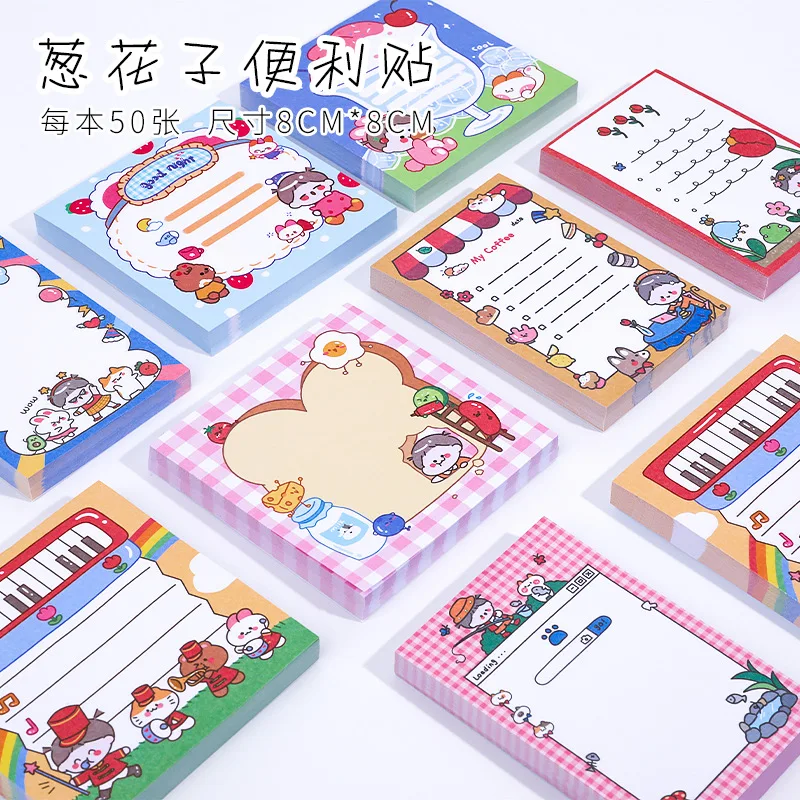 

Cartoon Girl Animal Memo Pad Cute N Times Sticky Notes Stationery sticker Notebook School Supplies Bookmark Label