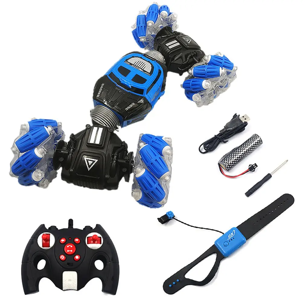 

4WD RC Stunt Car Watch Gesture Control Sensor Deformable Electric RC Drift Car Transformer Car Toy For Boy With LED Light