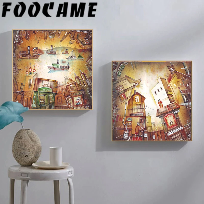 Фантастические постеры и принты художественная живопись на холсте абстрактная